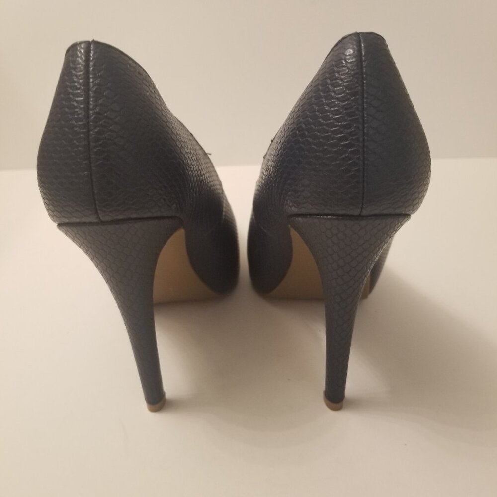 Bcbgeneration Navy Blue Snakeskin Pattern Stilett… - image 3